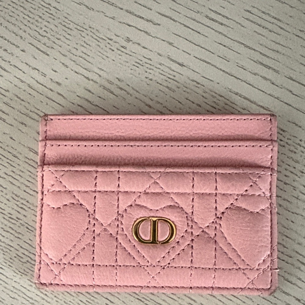 Dior Caro Pink Card Holder, 100% Authentic, Excellent condition, box/dustbag